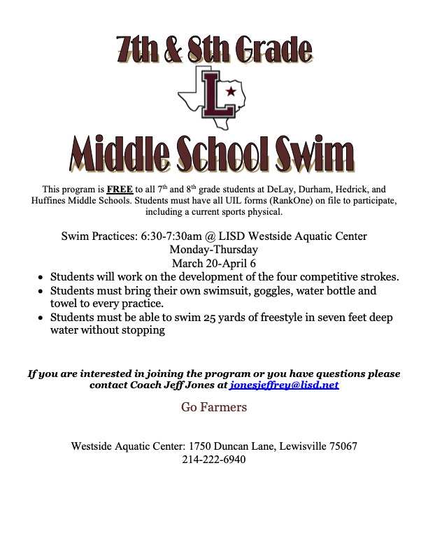  Swim Program Information